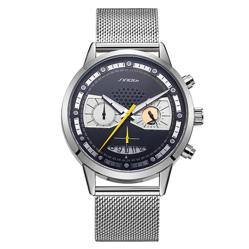 SINOBI креативный дизайн, мужские часы, 42 мм, спортивный хронограф с совой, кварцевые часы, водонепроницаемые светящиеся наручные часы из нержавеющей стали серебряный
SINOBI креативный дизайн, мужские часы, 42 мм, спортивный хронограф с совой, кварцевые часы, водонепроницаемые светящиеся наручные часы из нержавеющей стали серебряный