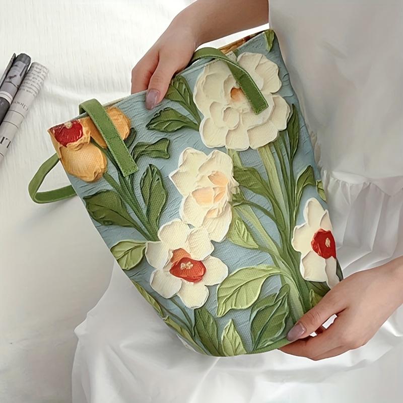Women s Large Capacity Summer Floral Oxford Bucket Bag Casual Fashionable Shoulder Bag with Oil Painting Flower Design Handbag зелений
Women s Large Capacity Summer Floral Oxford Bucket Bag Casual Fashionable Shoulder Bag with Oil Painting Flower Design Handbag зелений