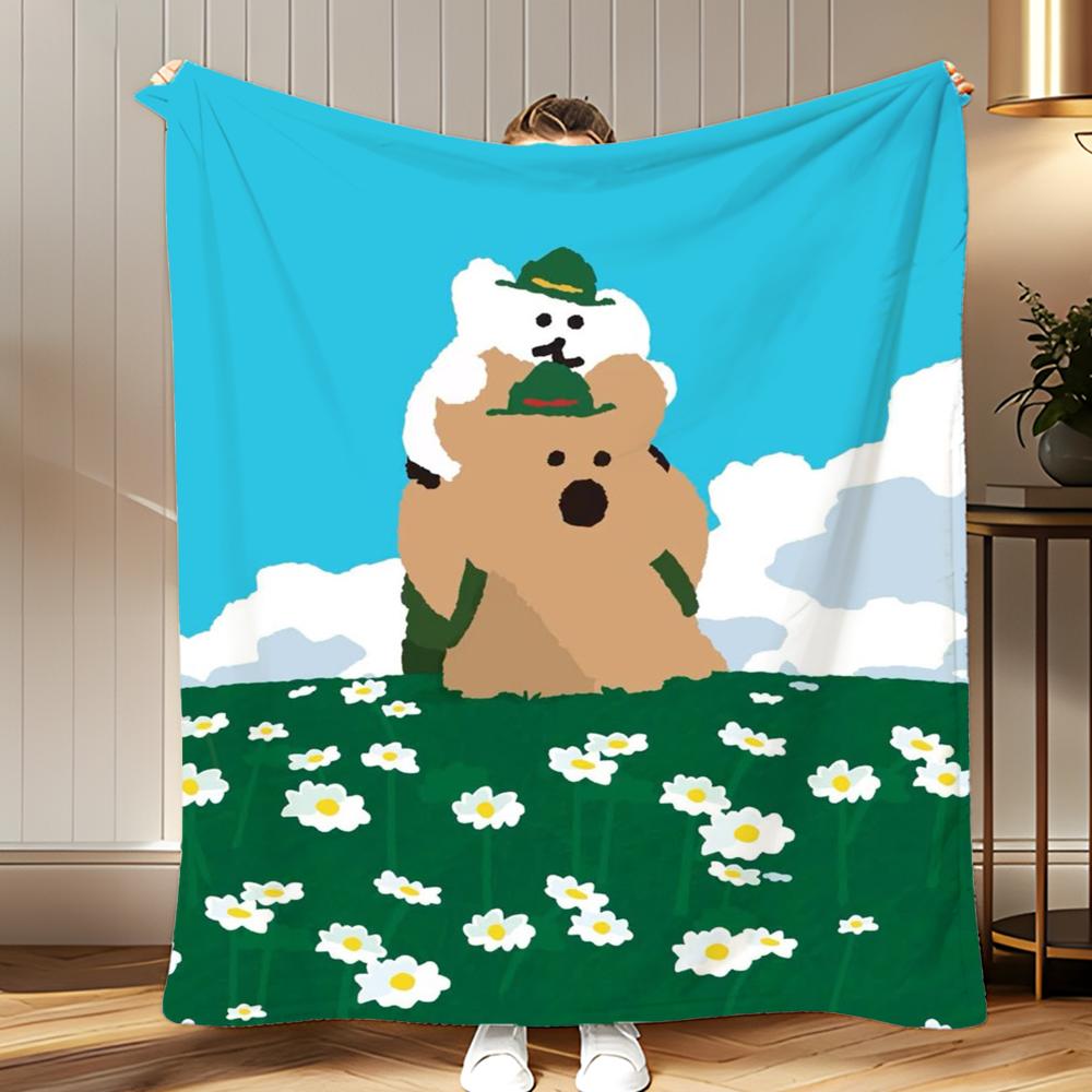 character IP Dinotaeng Throw Soft Coral Fleece Blanket 310gsm Fluffy Warm Throw for Sofa Bed Couch Bedroom Decor 75x100cm
character IP Dinotaeng Throw Soft Coral Fleece Blanket 310gsm Fluffy Warm Throw for Sofa Bed Couch Bedroom Decor 75x100cm