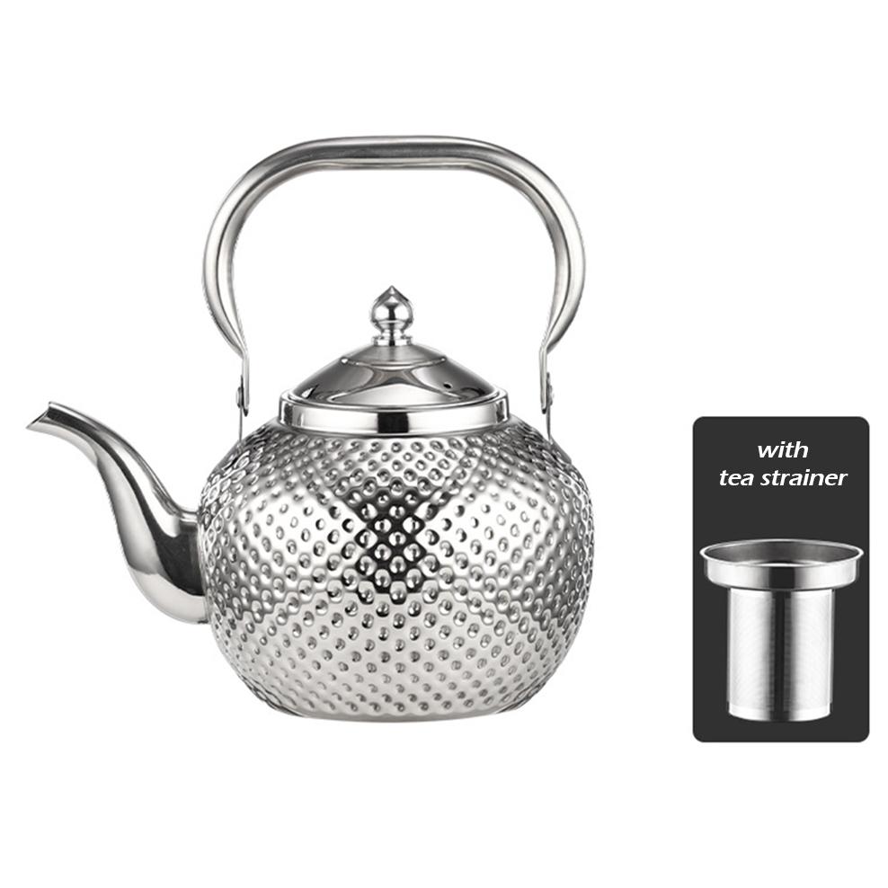Hammer texture stainless steel teapot, hight-capacity boiling water pot with tea strainer, Restaurant induction cooker teakettle 1.5L серебряный
Hammer texture stainless steel teapot, hight-capacity boiling water pot with tea strainer, Restaurant induction cooker teakettle 1.5L серебряный