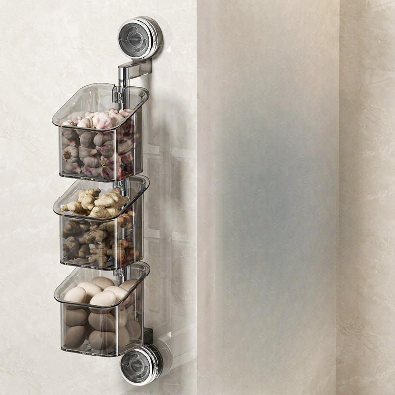 Вращающийся ящик для хранения, кухонная полка на присосках, подвесной ящик для хранения на присосках, подвесная корзина для имбиря и чеснока, полка для бутылок и банок с приправами серый
Вращающийся ящик для хранения, кухонная полка на присосках, подвесной ящик для хранения на присосках, подвесная корзина для имбиря и чеснока, полка для бутылок и банок с приправами серый