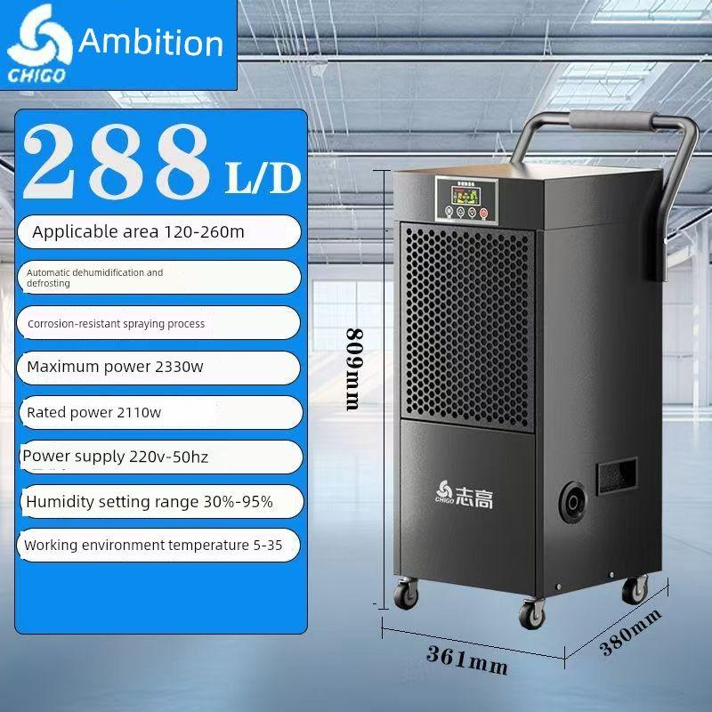 Chigo Industrial Dehumidifier, Dehumidification Machine, Moisture Absorber, High-Power Basement Commercial Large Warehouse Workshop 288L/D Dehumidification (220V)
Chigo Industrial Dehumidifier, Dehumidification Machine, Moisture Absorber, High-Power Basement Commercial Large Warehouse Workshop 288L/D Dehumidification (220V)