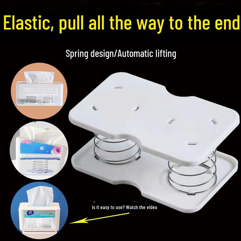 Elastic Spring Tissue Box: One-Pull Paper Dispenser White spring tissue holder - 1 pack
Elastic Spring Tissue Box: One-Pull Paper Dispenser White spring tissue holder - 1 pack
