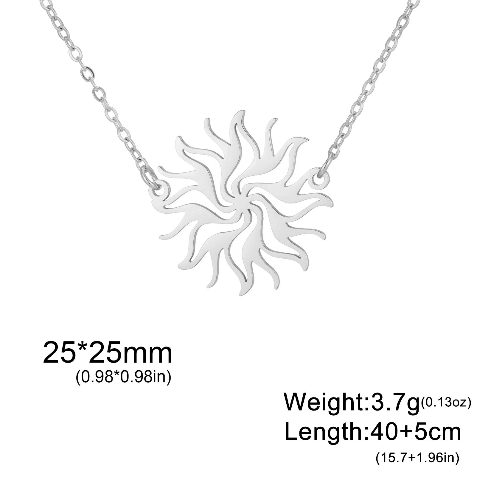 Unift Spiral Sun Necklace Choker Stainless Steel Pendant Women Neck Chain Fashion Trendy Spirit of Nature Statement Jewelry Gift 45cm
Unift Spiral Sun Necklace Choker Stainless Steel Pendant Women Neck Chain Fashion Trendy Spirit of Nature Statement Jewelry Gift 45cm