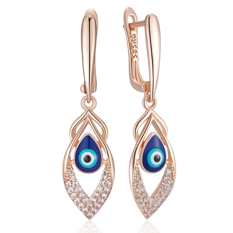 Fashion Rose Gold Color Blue Enamel Drop Earrings For Women Girl Wedding Party Natural Zircon Eardrop Jewelry
Fashion Rose Gold Color Blue Enamel Drop Earrings For Women Girl Wedding Party Natural Zircon Eardrop Jewelry