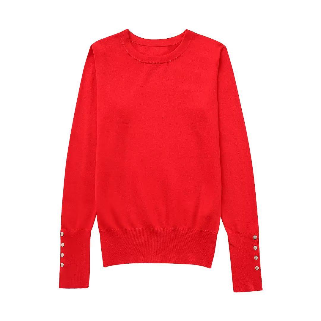 2023 Европейский и американский женский свитер с круглым вырезом и пуговицами Medium (M)
2023 Европейский и американский женский свитер с круглым вырезом и пуговицами Medium (M)