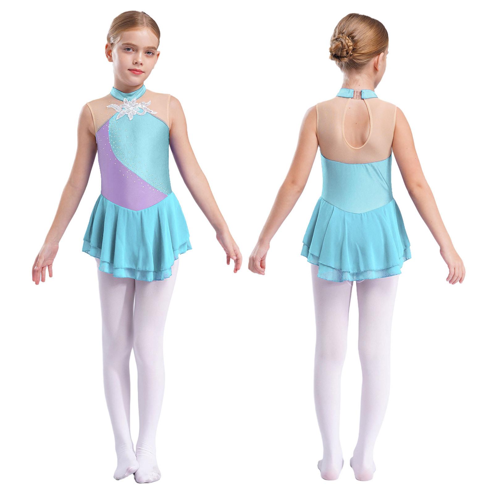 Girls Ice Dance Dress Floral Sequins Round Collar Design for Competitions 15-16 Years синьо сірого кольору
Girls Ice Dance Dress Floral Sequins Round Collar Design for Competitions 15-16 Years синьо сірого кольору
