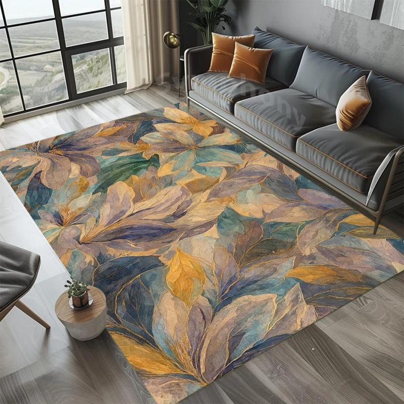 Teal Gold Leaf Area Rug Modern Abstract Botanical Pattern Non-Slip Stain Resistant Carpet for Living Room Bedroom Entryway 40x60cm
Teal Gold Leaf Area Rug Modern Abstract Botanical Pattern Non-Slip Stain Resistant Carpet for Living Room Bedroom Entryway 40x60cm