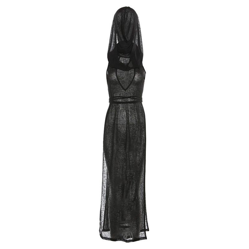 European and American Cross-Border 2023 Summer Fashion Trend Women s New Solid Color Hooded Hollow-Out Knit Sexy Slim Dress Black S
European and American Cross-Border 2023 Summer Fashion Trend Women s New Solid Color Hooded Hollow-Out Knit Sexy Slim Dress Black S