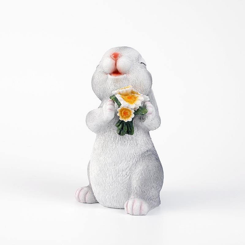 Имитация украшения сада в виде маленького животного - Садовый орнамент в виде кролика из смолы светло-серый
Имитация украшения сада в виде маленького животного - Садовый орнамент в виде кролика из смолы светло-серый