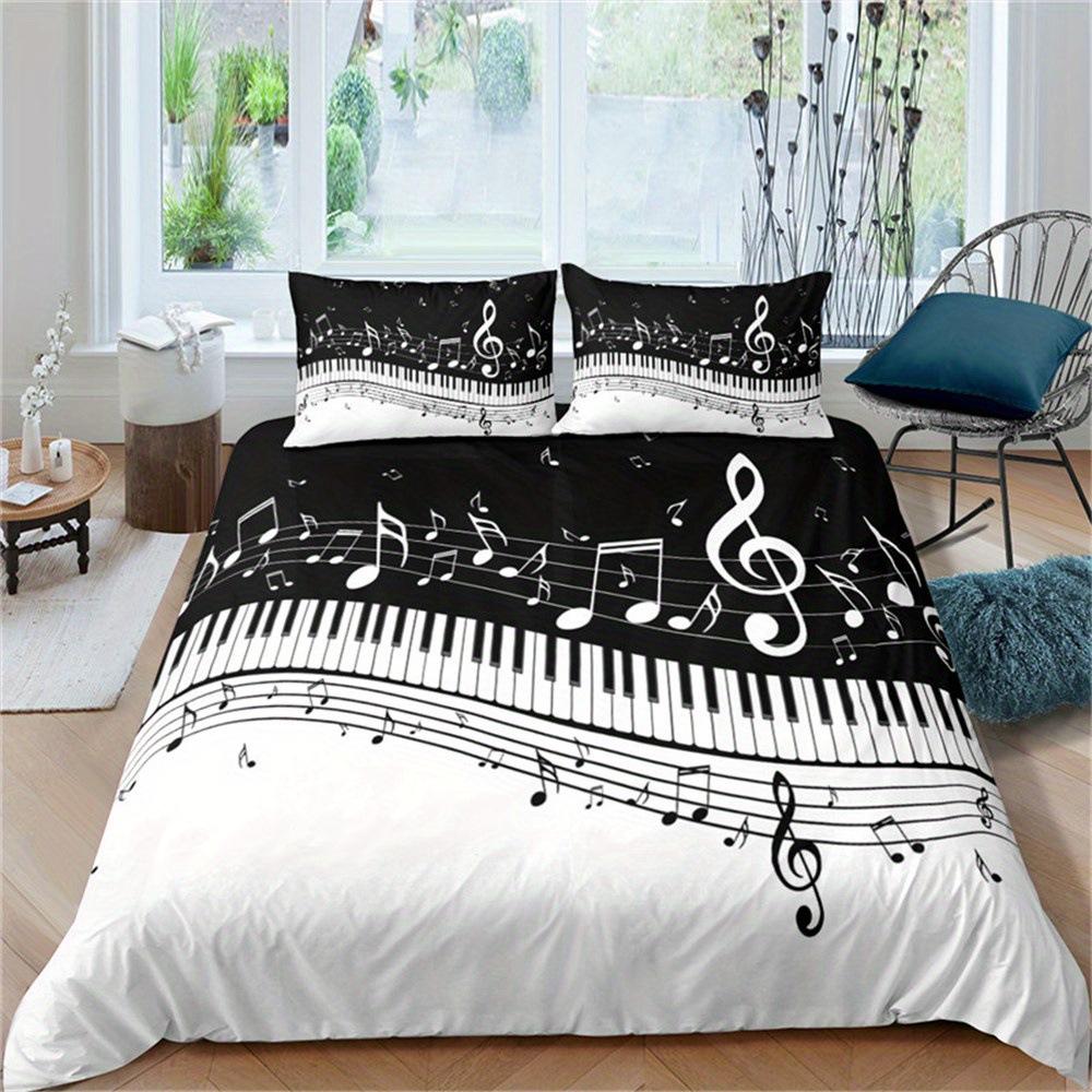 Music Music Note Home Textile Bedding Black And White Digital Printing Quilt Cover Bed Sheet Three-Piece Set EU single 135*200
Music Music Note Home Textile Bedding Black And White Digital Printing Quilt Cover Bed Sheet Three-Piece Set EU single 135*200