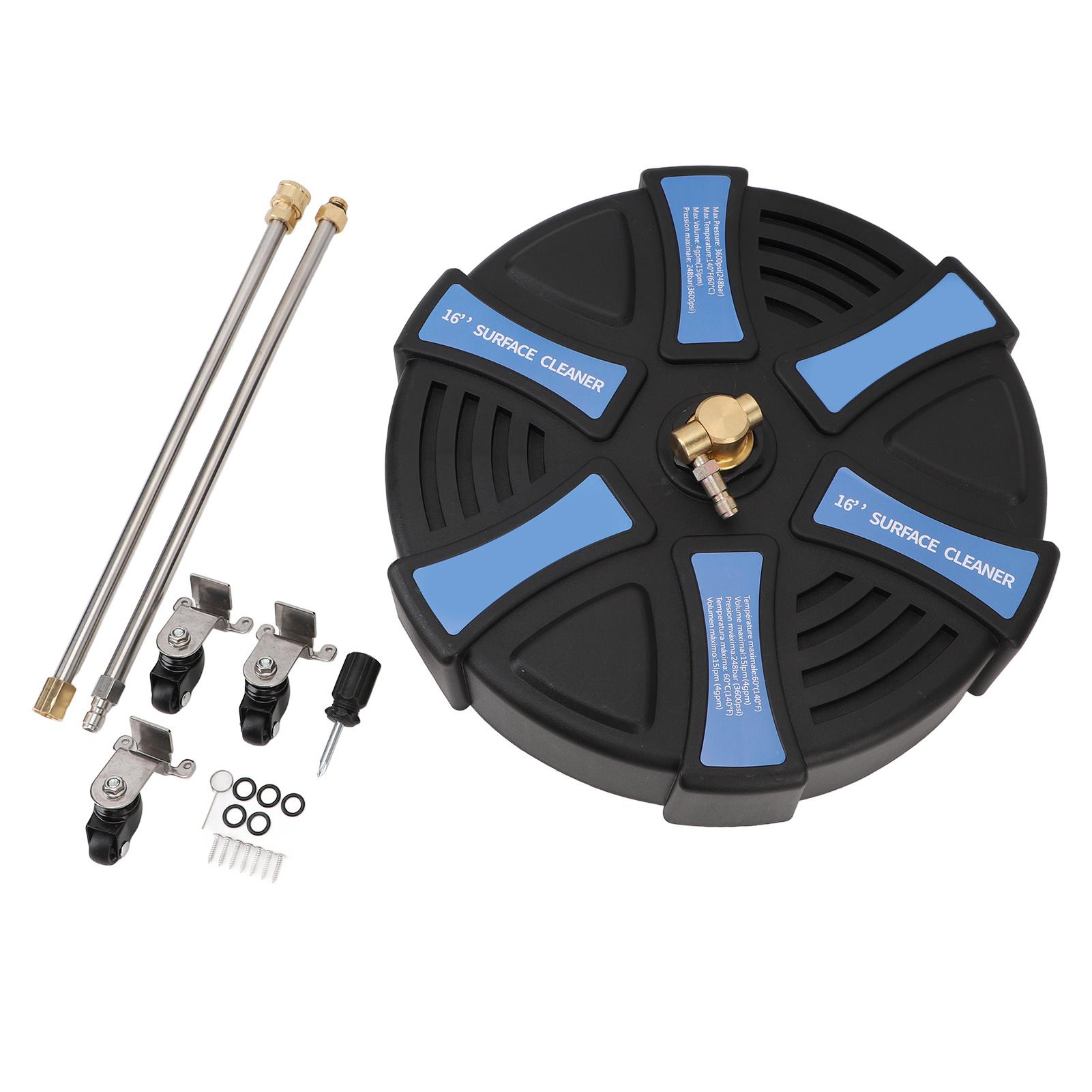 16 Inch Pressure Washer Surface Cleaner with 3 Wheels 3600PSI Stainless Steel Power Washer Accessory with 1 4 Inch
16 Inch Pressure Washer Surface Cleaner with 3 Wheels 3600PSI Stainless Steel Power Washer Accessory with 1 4 Inch