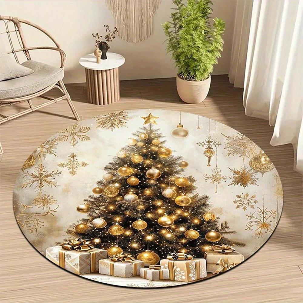 Christmas Oval Rugs: Santa, Wreaths,Snowflakes & More - Add Holiday Cheer to Your Home! room floor mats New Year home decoration Diameter 60cm
Christmas Oval Rugs: Santa, Wreaths,Snowflakes & More - Add Holiday Cheer to Your Home! room floor mats New Year home decoration Diameter 60cm