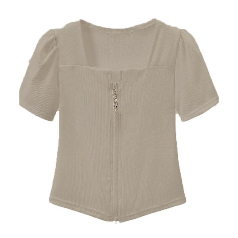 Свободные футболки с коротким рукавом, укороченные топы с квадратным вырезом для женщин, модная футболка на двойной молнии, женская L хаки
Свободные футболки с коротким рукавом, укороченные топы с квадратным вырезом для женщин, модная футболка на двойной молнии, женская L хаки