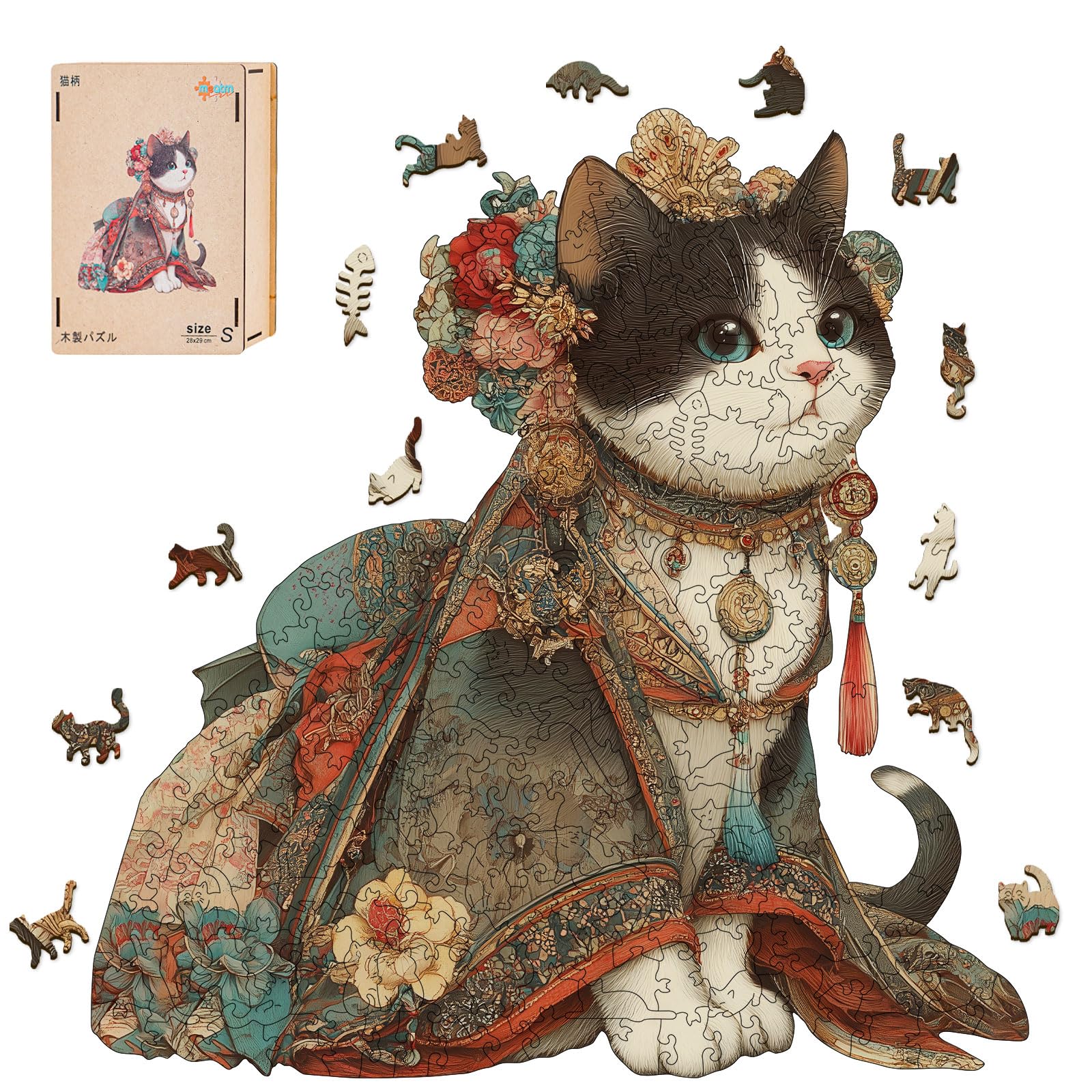 MEATRN 215-Piece Wooden Jigsaw Puzzle (28x29cm), 3mm Thick, Cat Design, Irregular Shape Pieces, Educational for Adults and Children, Peaceful and
MEATRN 215-Piece Wooden Jigsaw Puzzle (28x29cm), 3mm Thick, Cat Design, Irregular Shape Pieces, Educational for Adults and Children, Peaceful and