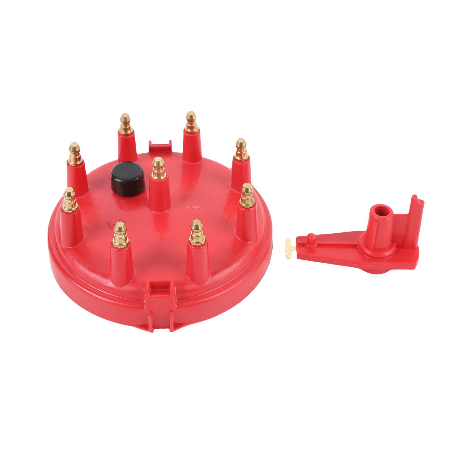 Комплект крышки и ротора распределителя зажигания DC12V 8233 Латунные клеммы Замена для Bronco E 150 E 250 V8 5.0L 5.8L Серый Red красный