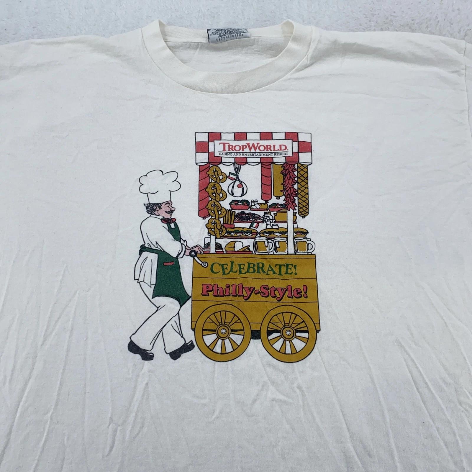Vintage TropWorld Casino Shirt Mens XL Philly Pretzel Philadelphia 90s L
Vintage TropWorld Casino Shirt Mens XL Philly Pretzel Philadelphia 90s L