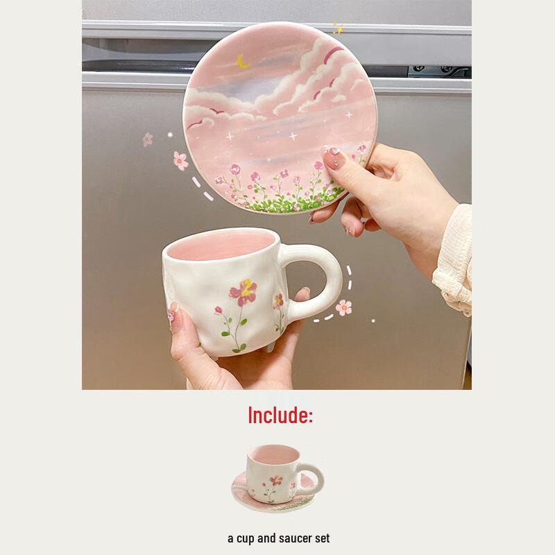 Pink Floral Ceramic Cup & Saucer Set
Pink Floral Ceramic Cup & Saucer Set