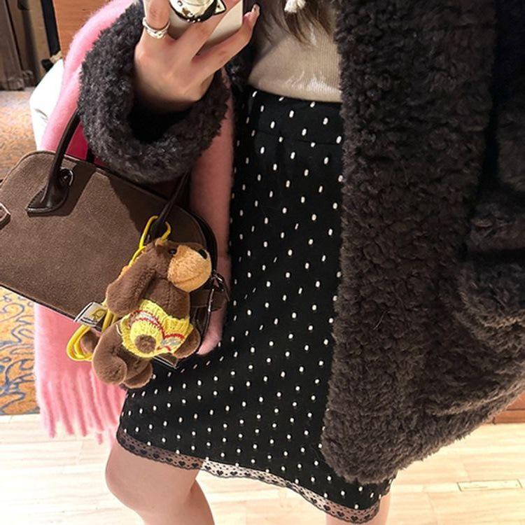 Women s Unique Black Polka Dot French Lace Wool Skirt - Hip-Hugging A-Line for Autumn/Winter 55-60kg/L
Women s Unique Black Polka Dot French Lace Wool Skirt - Hip-Hugging A-Line for Autumn/Winter 55-60kg/L