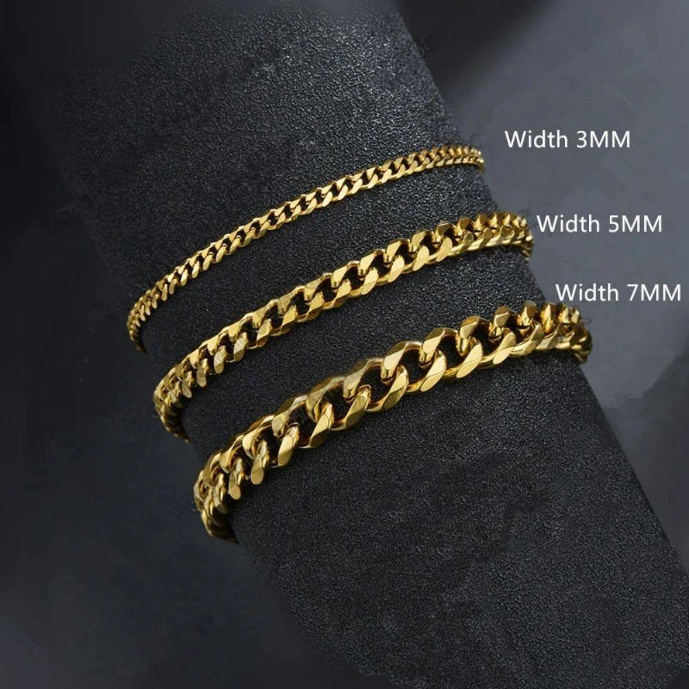 Wannee New Trendy Cuban Chain Men Bracelet Classic Stainless Steel 3 5 7mm Width Chain Bracelet For Men Women Jewelry Party Gift 3mm&18CM5cm золотой
Wannee New Trendy Cuban Chain Men Bracelet Classic Stainless Steel 3 5 7mm Width Chain Bracelet For Men Women Jewelry Party Gift 3mm&18CM5cm золотой