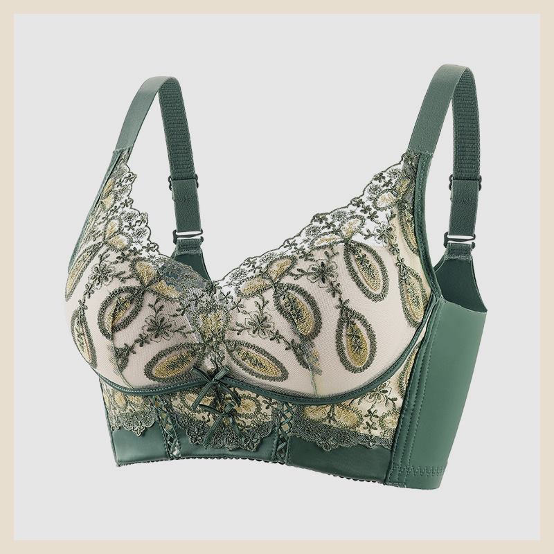 Retro Embroidered Lace Bra for Women Adjustable Breasts Concealed Underwear Large Size Bra 38/85B зелений
Retro Embroidered Lace Bra for Women Adjustable Breasts Concealed Underwear Large Size Bra 38/85B зелений
