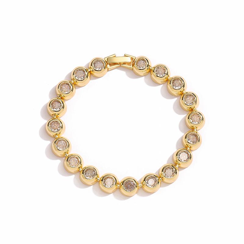 18K Gold Plated Brass Bezel-Set CZ Zircon Round Cubic Zirconia Necklace/Bracelet Elegant Women s Daily Party Fine Zircon Gift
18K Gold Plated Brass Bezel-Set CZ Zircon Round Cubic Zirconia Necklace/Bracelet Elegant Women s Daily Party Fine Zircon Gift