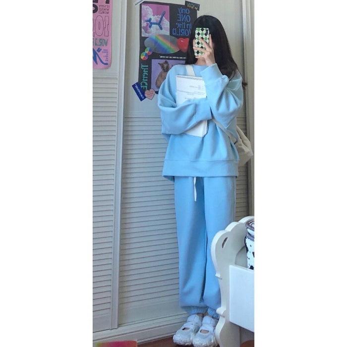Waffle blue sports suit women s spring autumn thin sweater corset sweatpants fashion fried street casual two-piece set XXL світло-синій колір
Waffle blue sports suit women s spring autumn thin sweater corset sweatpants fashion fried street casual two-piece set XXL світло-синій колір