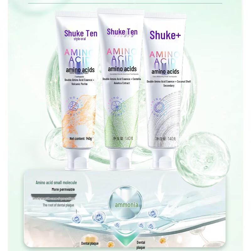 Shuke Amino Acid Toothpaste for Gum Care & Fresh Breath (3-Pack, 420g)
Shuke Amino Acid Toothpaste for Gum Care & Fresh Breath (3-Pack, 420g)