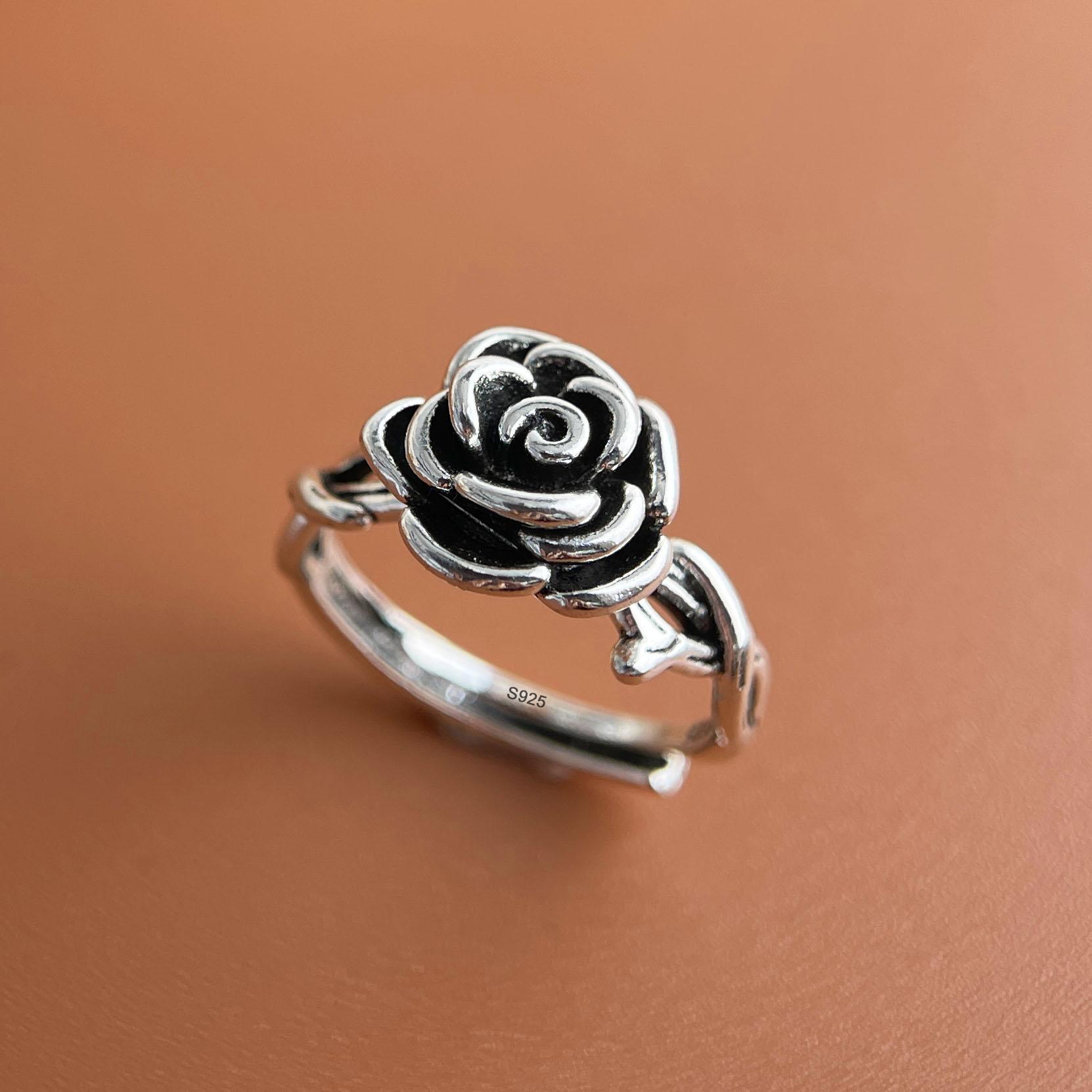 925 Sterling Silver Rings for Women Couple Minimalist Handmade Simple Vintage Flower Ring Fine Jewelry Gift Prevent Allergy resizable
925 Sterling Silver Rings for Women Couple Minimalist Handmade Simple Vintage Flower Ring Fine Jewelry Gift Prevent Allergy resizable