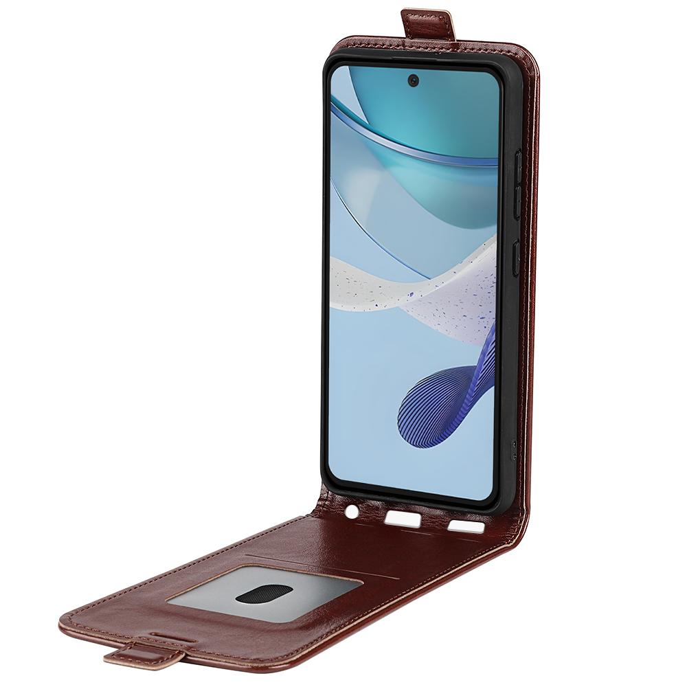 For Motorola Moto G53 5G Crazy Horse Texture PU Leather Card Holder Phone Case Vertical Flip Anti-drop Cover Brown
For Motorola Moto G53 5G Crazy Horse Texture PU Leather Card Holder Phone Case Vertical Flip Anti-drop Cover Brown