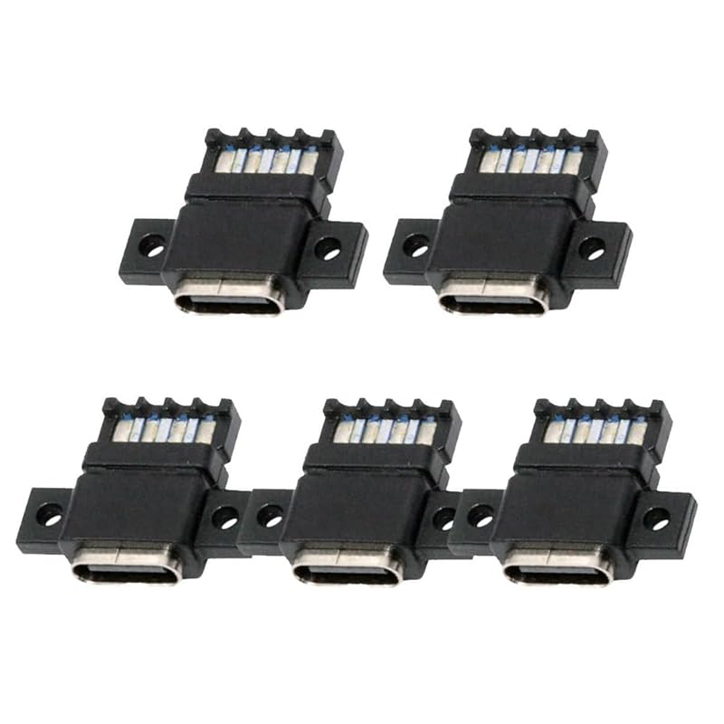 NFHK 5 pieces/set DIY OEM Type C female socket connector - 6 pin PCBA pin arrangement flat skew mount type DC 5V/20V PD power supply
NFHK 5 pieces/set DIY OEM Type C female socket connector - 6 pin PCBA pin arrangement flat skew mount type DC 5V/20V PD power supply