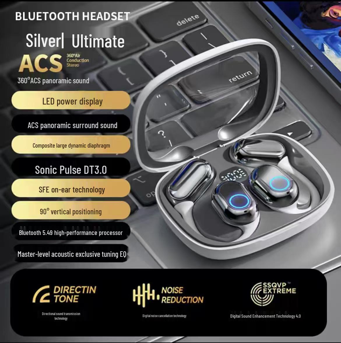 Douyin Viral OWS TH39 Wireless Bluetooth Earphones, Long Battery Life, Ear-hook Design for Sports TH39
Douyin Viral OWS TH39 Wireless Bluetooth Earphones, Long Battery Life, Ear-hook Design for Sports TH39