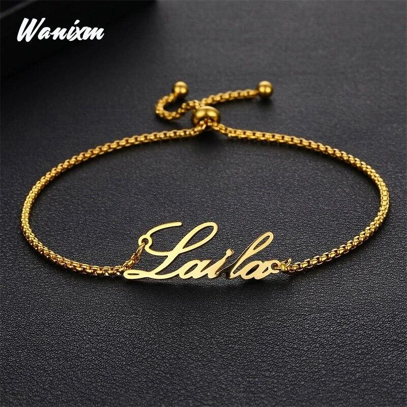 Wanixm Customized Name Bracelet Women Gold Stainless Steel Adjustable Stretch Arabic Letter Personalized Bracelets Jewelry Gifts adjustable серебряный
Wanixm Customized Name Bracelet Women Gold Stainless Steel Adjustable Stretch Arabic Letter Personalized Bracelets Jewelry Gifts adjustable серебряный
