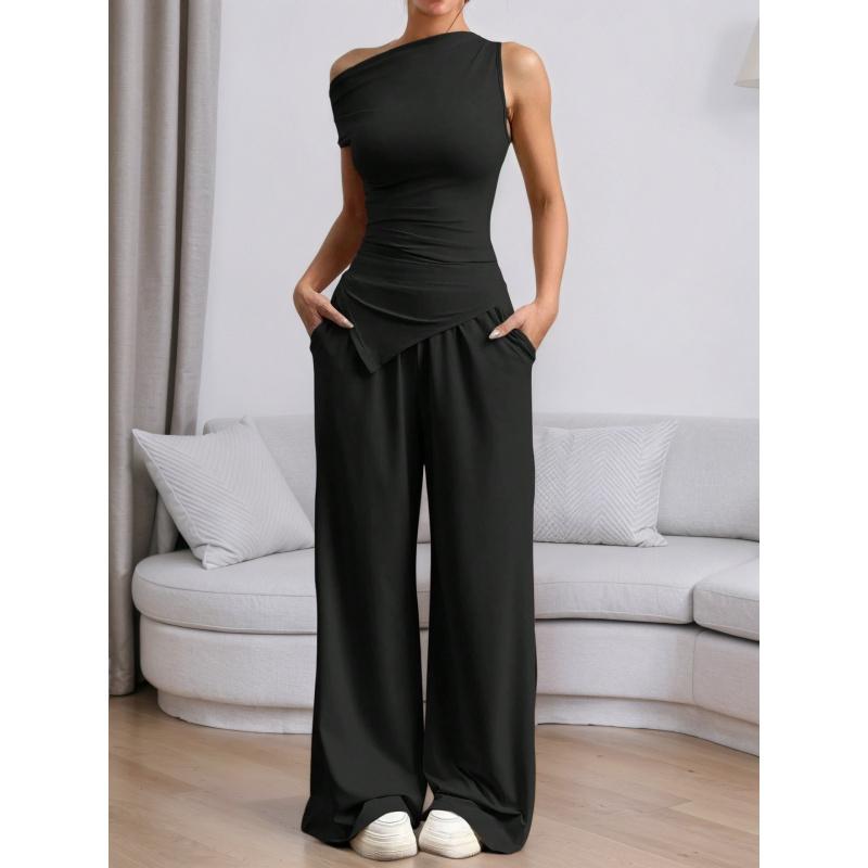 Summer Women S Solid Color Sleeveless Vest And Long Pants Fashion Set Sexy Casual Two-Piece Outfit S чёрный
Summer Women S Solid Color Sleeveless Vest And Long Pants Fashion Set Sexy Casual Two-Piece Outfit S чёрный