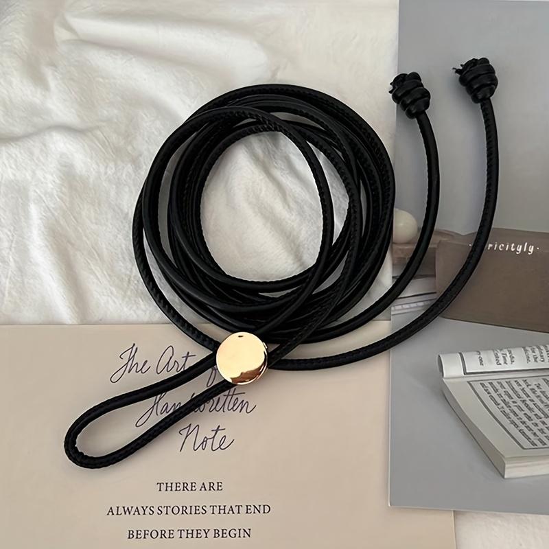 Женский регулируемый пояс, несъемная петля - Повседневный пояс и для особых случаев для платьев, рубашек - Модный аксессуар чёрный
Женский регулируемый пояс, несъемная петля - Повседневный пояс и для особых случаев для платьев, рубашек - Модный аксессуар чёрный