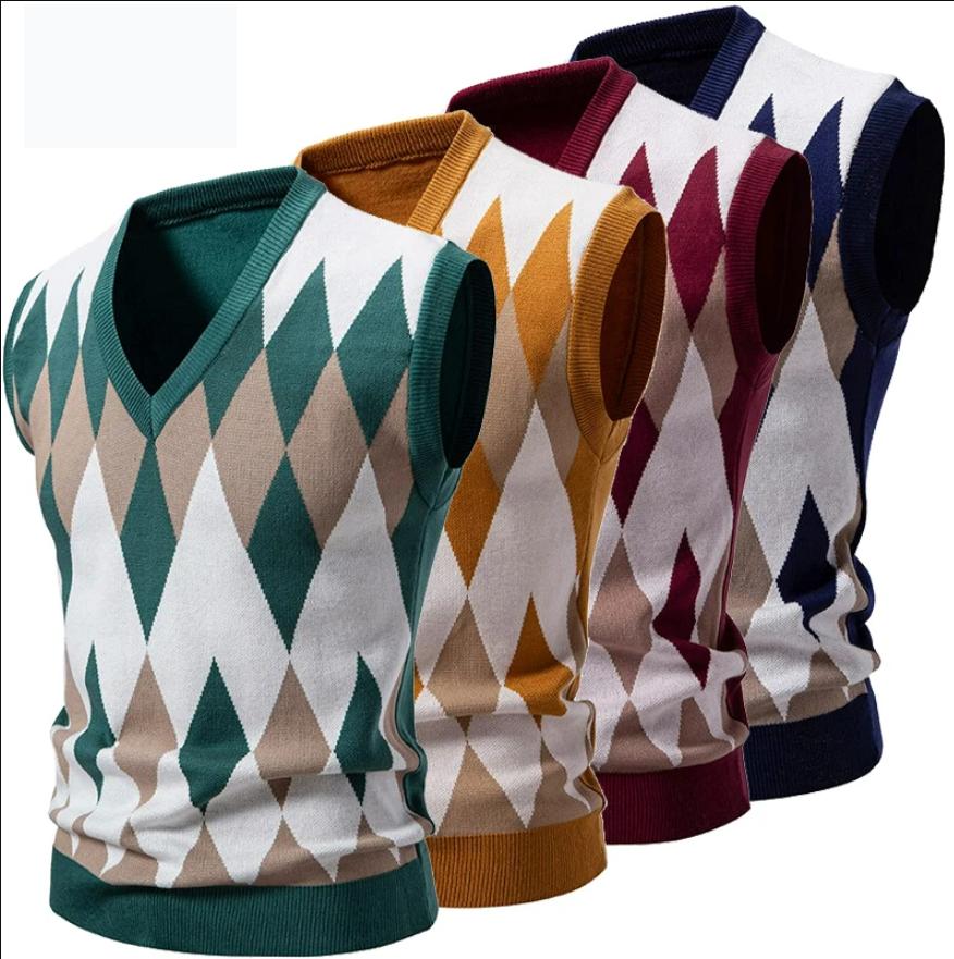 Mens Argyle Knitwear Vest V Neck Sleeveless Casual Slim Fit Pullover Knitted Sweater lightweight vests 3XL чорний
Mens Argyle Knitwear Vest V Neck Sleeveless Casual Slim Fit Pullover Knitted Sweater lightweight vests 3XL чорний