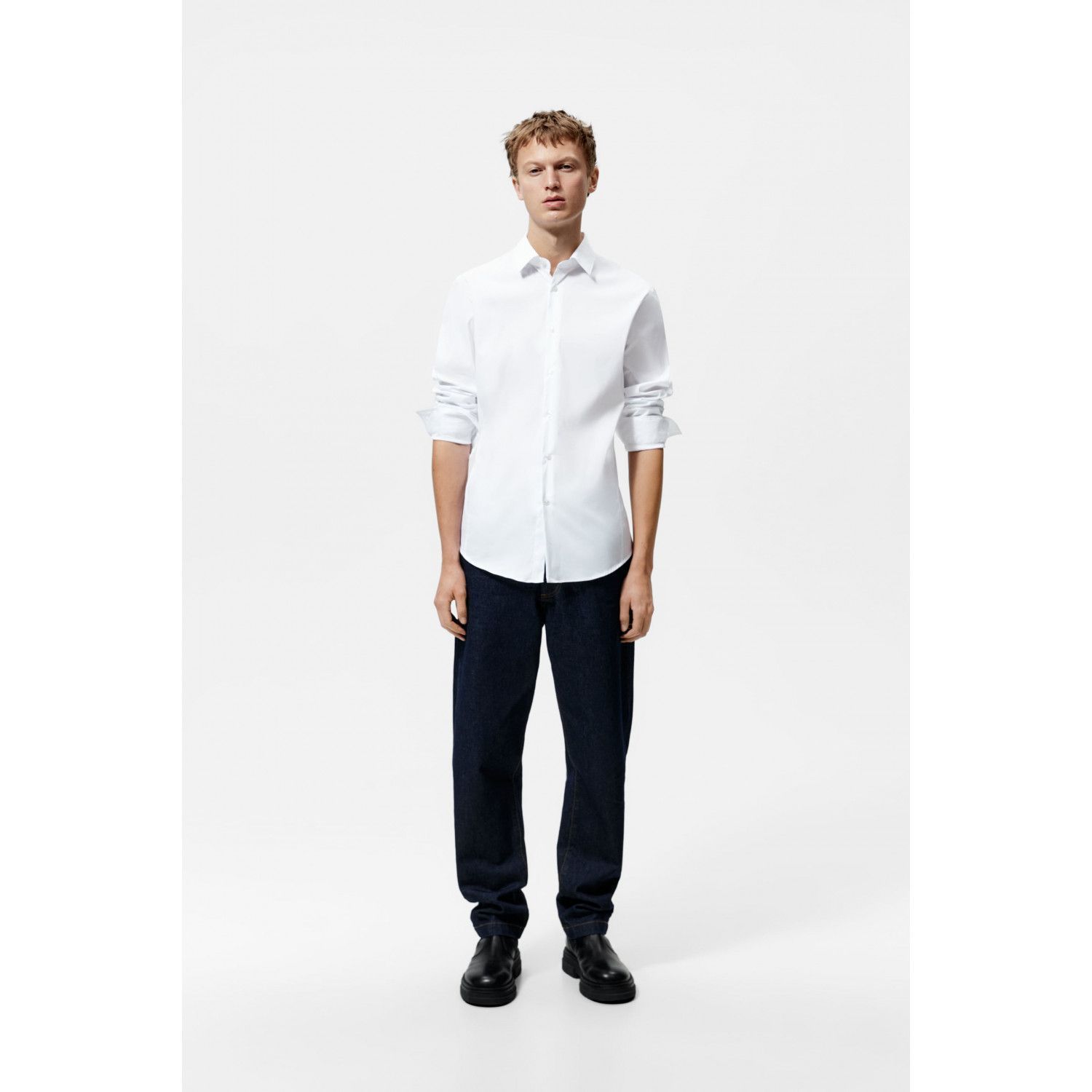 STRETCHY POPLIN SHIRT 
STRETCHY POPLIN SHIRT