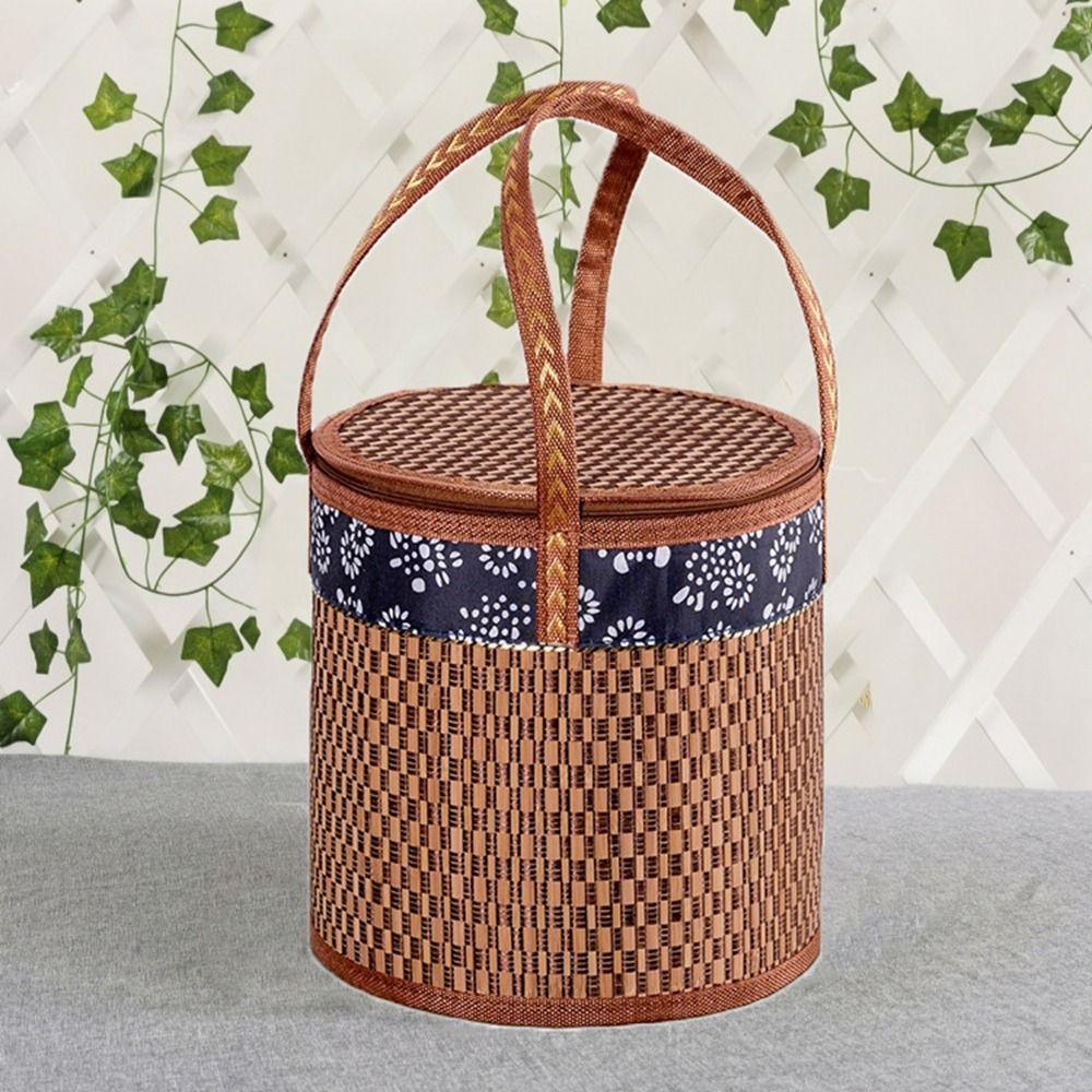 Handheld Food Fruit Egg Baskets Cylindrical Tote Storage Basket Tea Gift Packaging Box for Home Cylindrical
Handheld Food Fruit Egg Baskets Cylindrical Tote Storage Basket Tea Gift Packaging Box for Home Cylindrical