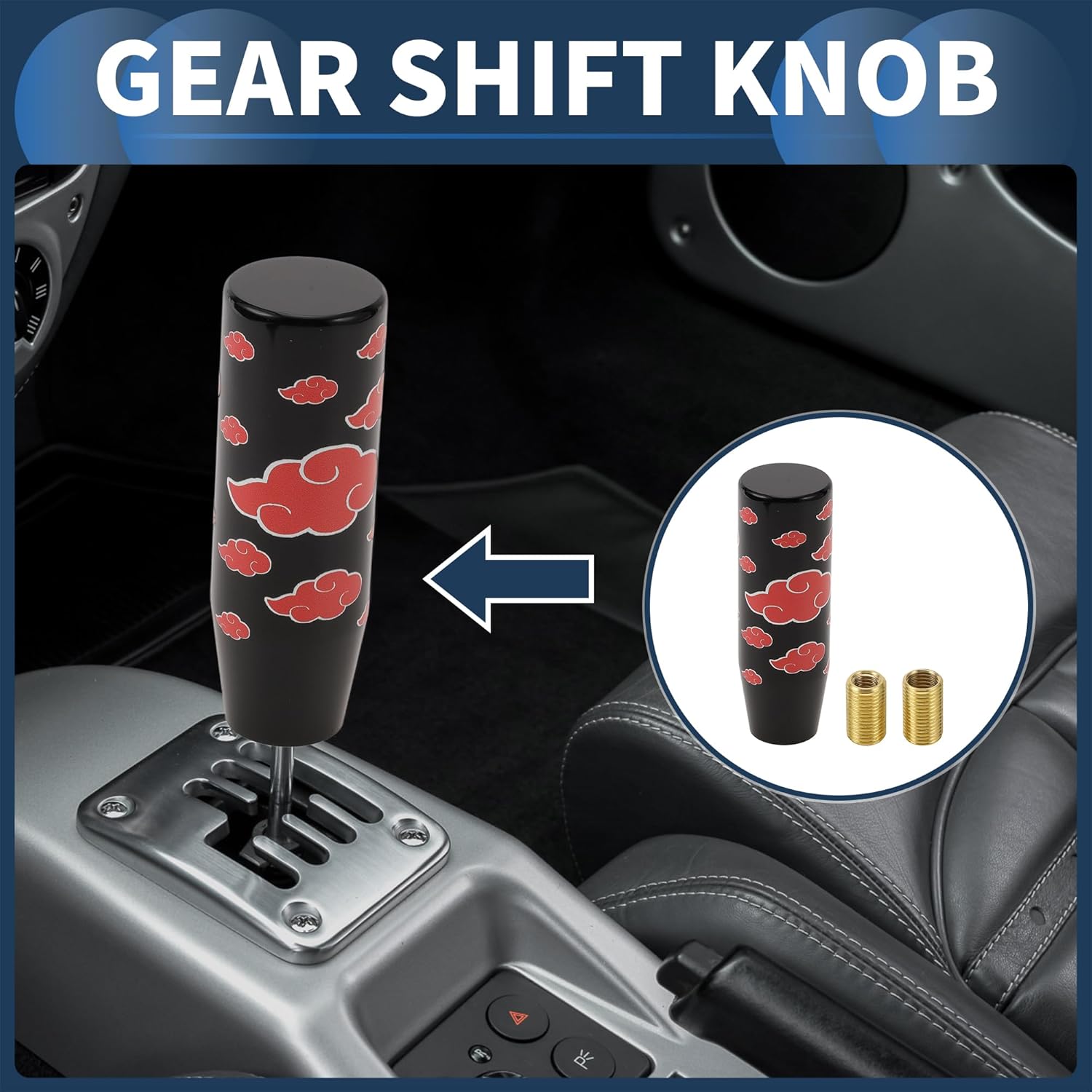 Car Shift Knob, 12cm Universal for Automatic and Manual Vehicle Flower Gear Shifter Knob with 2 Adapter Acrylic Black Red, 1 Set
Car Shift Knob, 12cm Universal for Automatic and Manual Vehicle Flower Gear Shifter Knob with 2 Adapter Acrylic Black Red, 1 Set