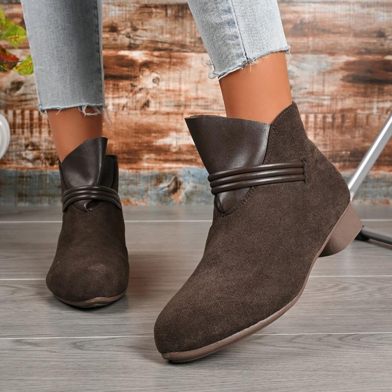 Low Heel Booties Autumn New Round Toe Suede Spliced Rear Zipper Soft Sole Non-Slip Wear-Resistant Single Shoes 42 коричневий
Low Heel Booties Autumn New Round Toe Suede Spliced Rear Zipper Soft Sole Non-Slip Wear-Resistant Single Shoes 42 коричневий