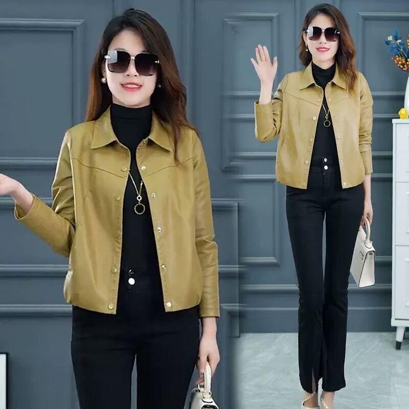 Кожаная куртка Maillard женская короткая весенне-осенняя новая свободная модная маленькая кожаная куртка, уменьшающая возраст M recommends 90-52.5kg
Кожаная куртка Maillard женская короткая весенне-осенняя новая свободная модная маленькая кожаная куртка, уменьшающая возраст M recommends 90-52.5kg