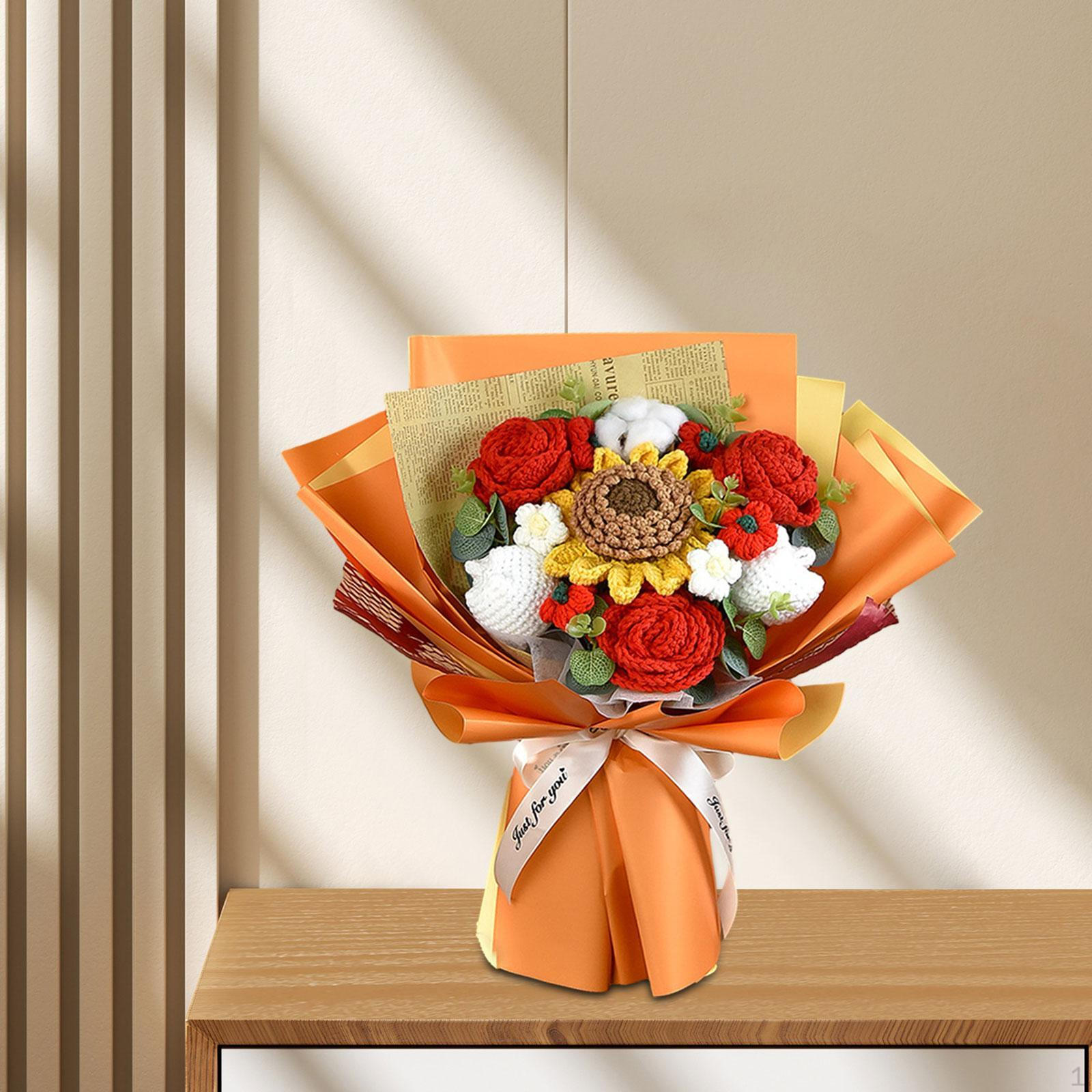 Completed Crochet Flower Bouquet Artificial Sunflower Party Faux Home Handmade Knitted for оранжевый
Completed Crochet Flower Bouquet Artificial Sunflower Party Faux Home Handmade Knitted for оранжевый