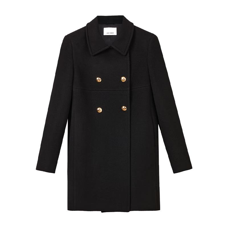 LANCY Women s Black Wool Blend Retro French Style Mid-Length Coat 2XL
LANCY Women s Black Wool Blend Retro French Style Mid-Length Coat 2XL