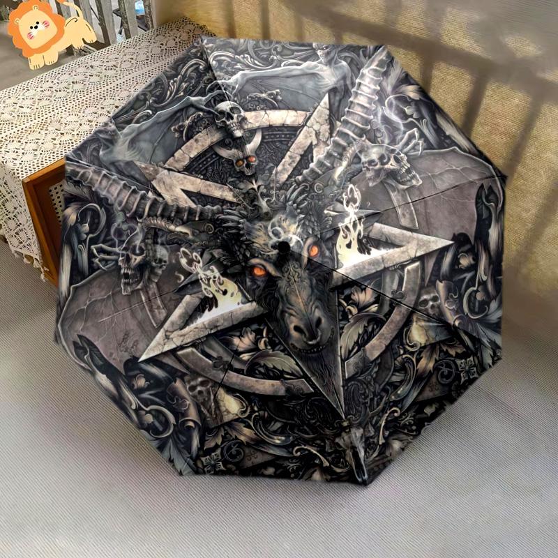 1pc Gothic skull pattern Umbrella Portable Folding Umbrella Iron Frame Hole Bone Structure Outdoor Home Umbrella
1pc Gothic skull pattern Umbrella Portable Folding Umbrella Iron Frame Hole Bone Structure Outdoor Home Umbrella
