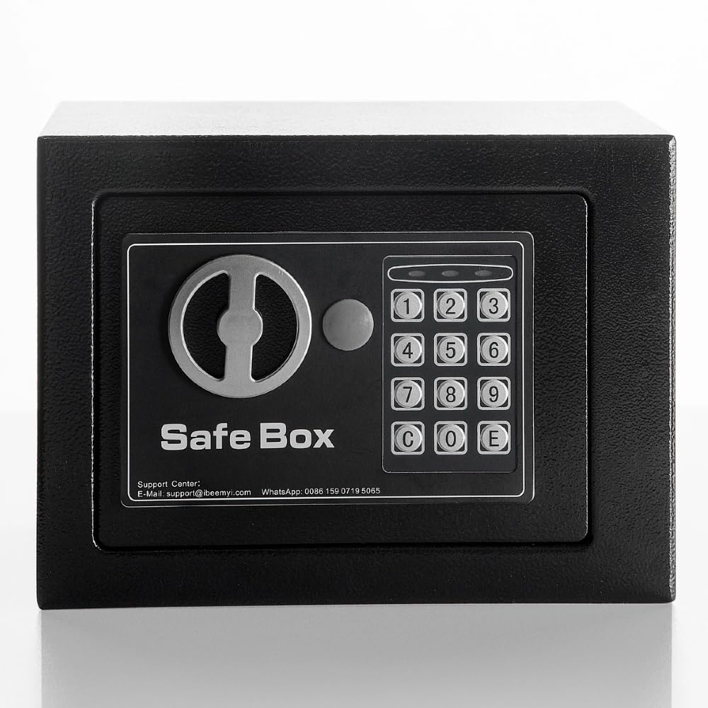 Small Home Safe with Electronic Keypad, 6L Capacity, Made in Japan, Wall Mountable, Suitable for Hotels, Children, Students, and Shops, Includes 2 Eme
Small Home Safe with Electronic Keypad, 6L Capacity, Made in Japan, Wall Mountable, Suitable for Hotels, Children, Students, and Shops, Includes 2 Eme