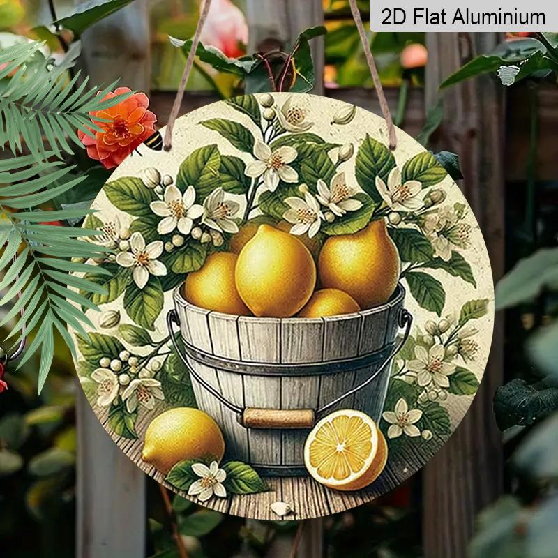2D Flat Aluminum 7.87 Inch X 7.87 Inch Lemon and Bee Pattern Wall Hanging, Country Style, Suitable for Gardens, Farmhouses, Cafes, Living Rooms 1pc
2D Flat Aluminum 7.87 Inch X 7.87 Inch Lemon and Bee Pattern Wall Hanging, Country Style, Suitable for Gardens, Farmhouses, Cafes, Living Rooms 1pc