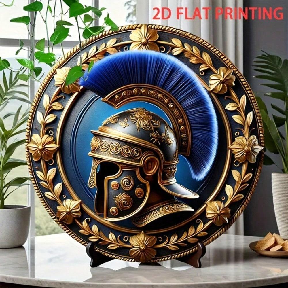 Metal Poster Wall Art Ancient Greek Warrior Helmet Shield Home Decor
Metal Poster Wall Art Ancient Greek Warrior Helmet Shield Home Decor