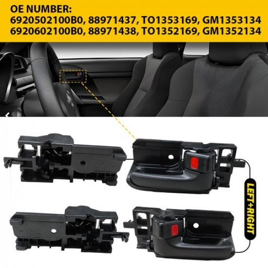 4PCS LH & RH Interior Door Handle Black for 2003-15 Toyota Corolla Matrix Tacoma
4PCS LH & RH Interior Door Handle Black for 2003-15 Toyota Corolla Matrix Tacoma