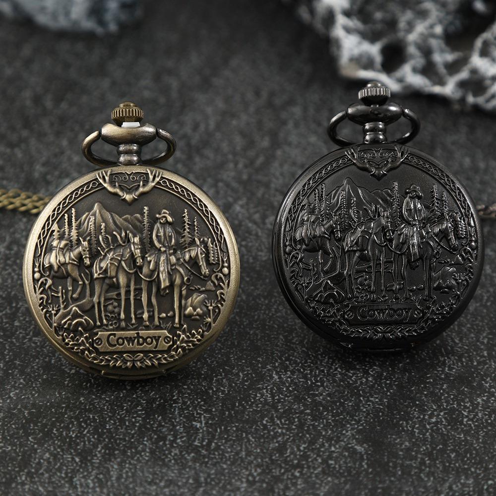 2pcs/set, Men s Pocket Watches, Mens Retro Fashion “Cowboy” Quartz Pocket Watch with Necklace, ideal Choice for Gifts, Father s Day Gift.
2pcs/set, Men s Pocket Watches, Mens Retro Fashion “Cowboy” Quartz Pocket Watch with Necklace, ideal Choice for Gifts, Father s Day Gift.