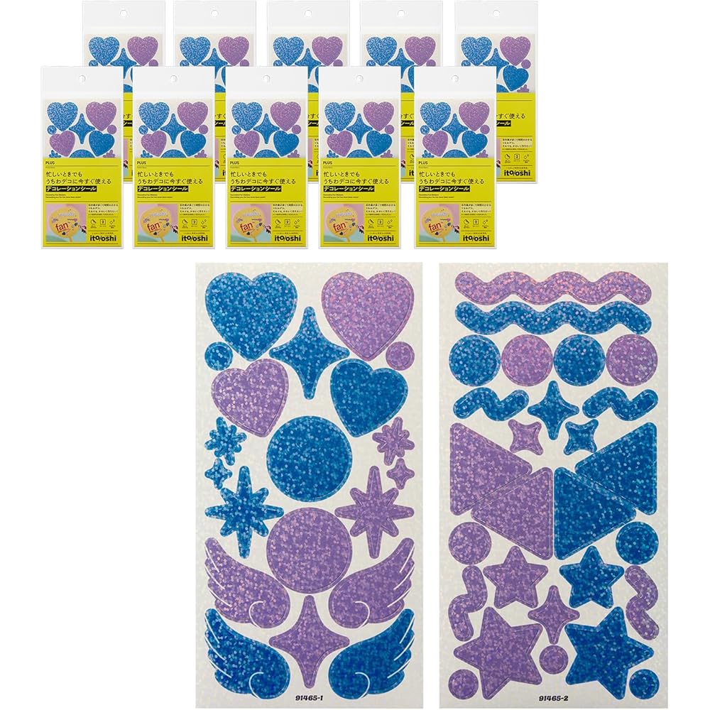 Plus Decoration Stickers Blue & Purple 10 Sets for Fans FL-307CF
Plus Decoration Stickers Blue & Purple 10 Sets for Fans FL-307CF
